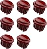 MAYFLASH MFBK-30 Push Button 30mm 8pcs - For MAYFLASH F300 F500 F700 Arcade Jammer Video Game & Arcade Joystick Game Console Red
