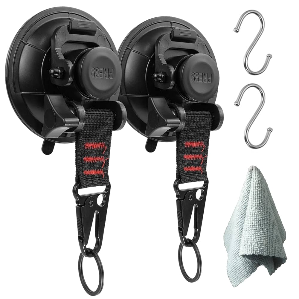 Amazon.co.jp: roseddy 吸盤 フック 強力 カーサイドタープ 吸盤