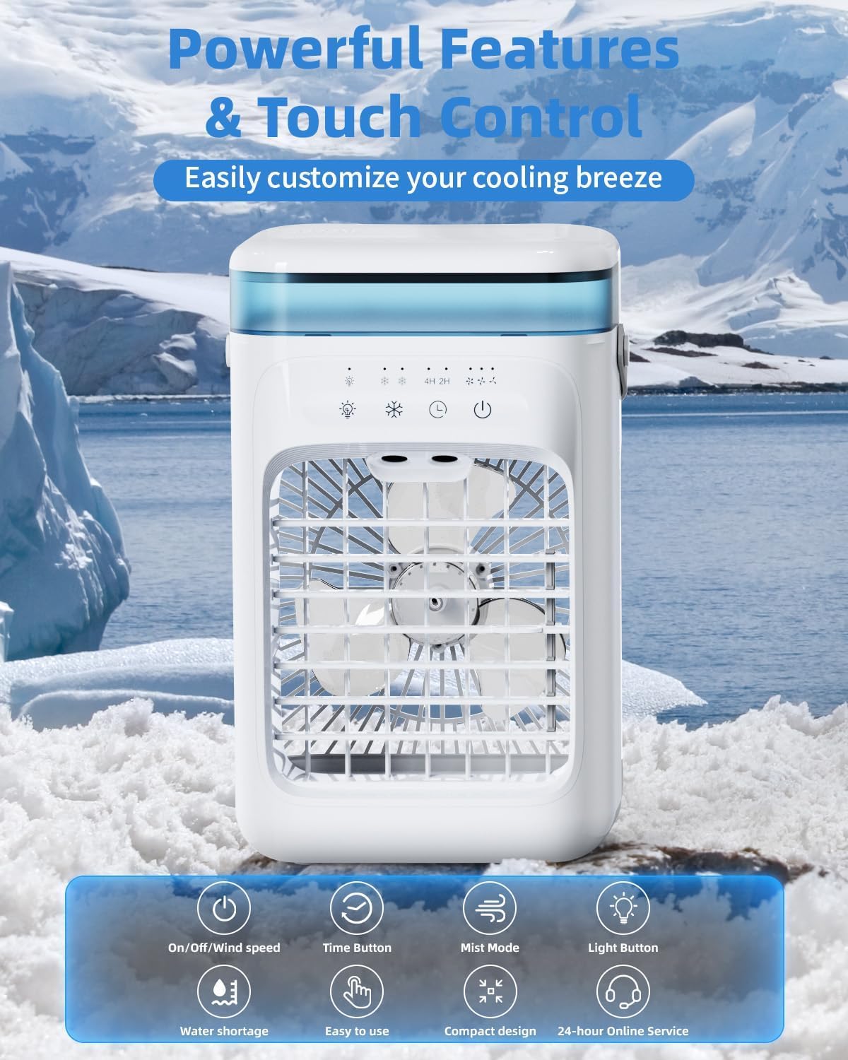 Climatizador portátil mini enfriador de aire con refrigeración por agua