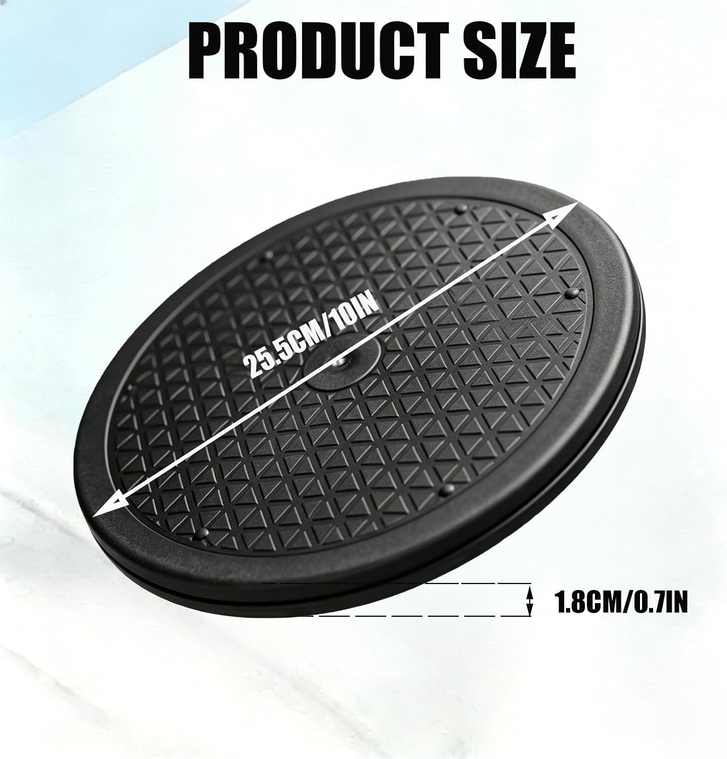 10 inch Heavy-Duty Rack Turntable, 360 ° Rotating Chassis, Steel Ball Bearings, Suitable for Desktop Models, Base Display, TV Rotation, Plant Bonsai Tree Display