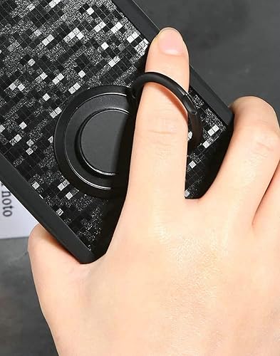 Miniatura 4 de Funda para Vivo V21 compatible con Vivo V21, carcasa de teléfono de PC + cubierta de silicona suave anillo de metal 360, soporte magnético para