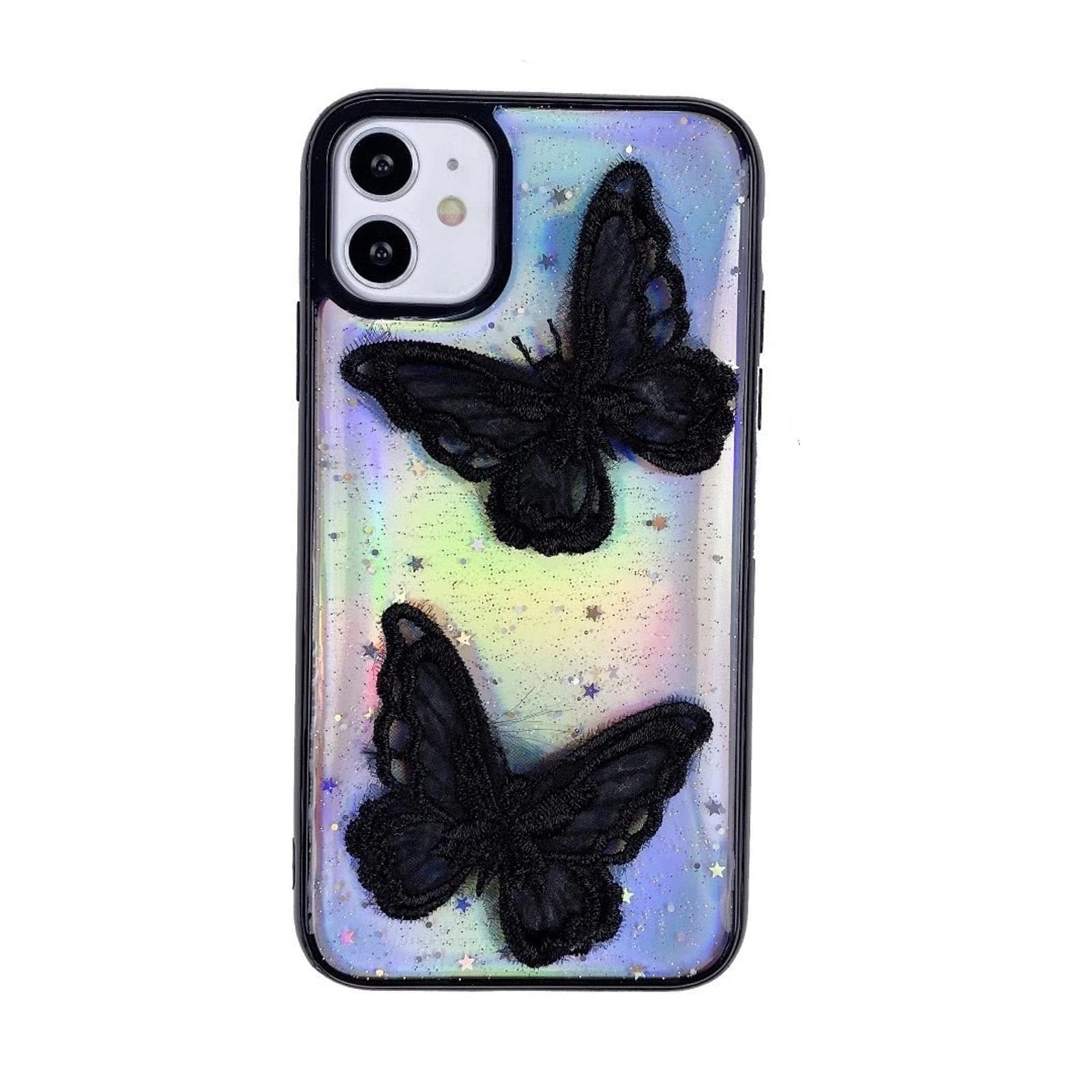 BITOBE Custodia Per IPhone 13 Pro Con Farfalla 3D Glitter – Cover Morbida TPU Con Protezione Fotocamera, Design Elegante Oro
