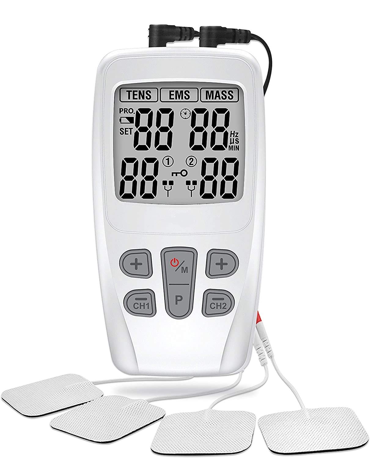 TENS-EMS-Massage Plus Elektrostimulationsgerät R-C4D / digital mit 22 Programme
