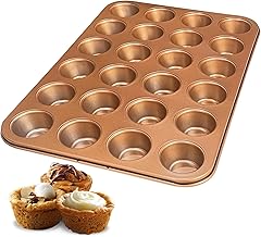 RavisingRidge Muffin Pan Nonstick for Baking, Professional Ultrathick Cupcake pan 24 Cups, Golden Muffin Tin Tray, Premium, Dishwasher Safe, and Heavy Duty