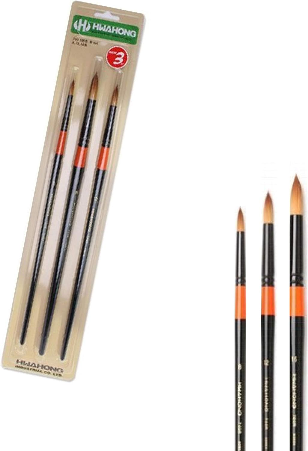 HWAHONG Artist Watercolor Paint Brush700R, Round Brush_Set