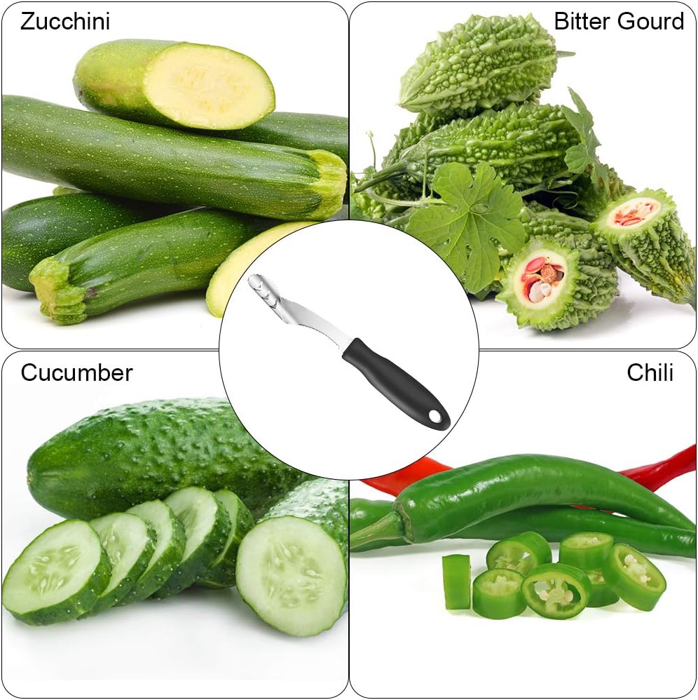 Buy Jalapeno Pepper Corer Fiotok Stainless Steel Chili Corer Remover Kitchen Tool With Serrated Slice And Rubber Handle Easily Seed Remover Or Slice Off Vegetables Tops For Barbecue Roasting Peppers Online In Turkey