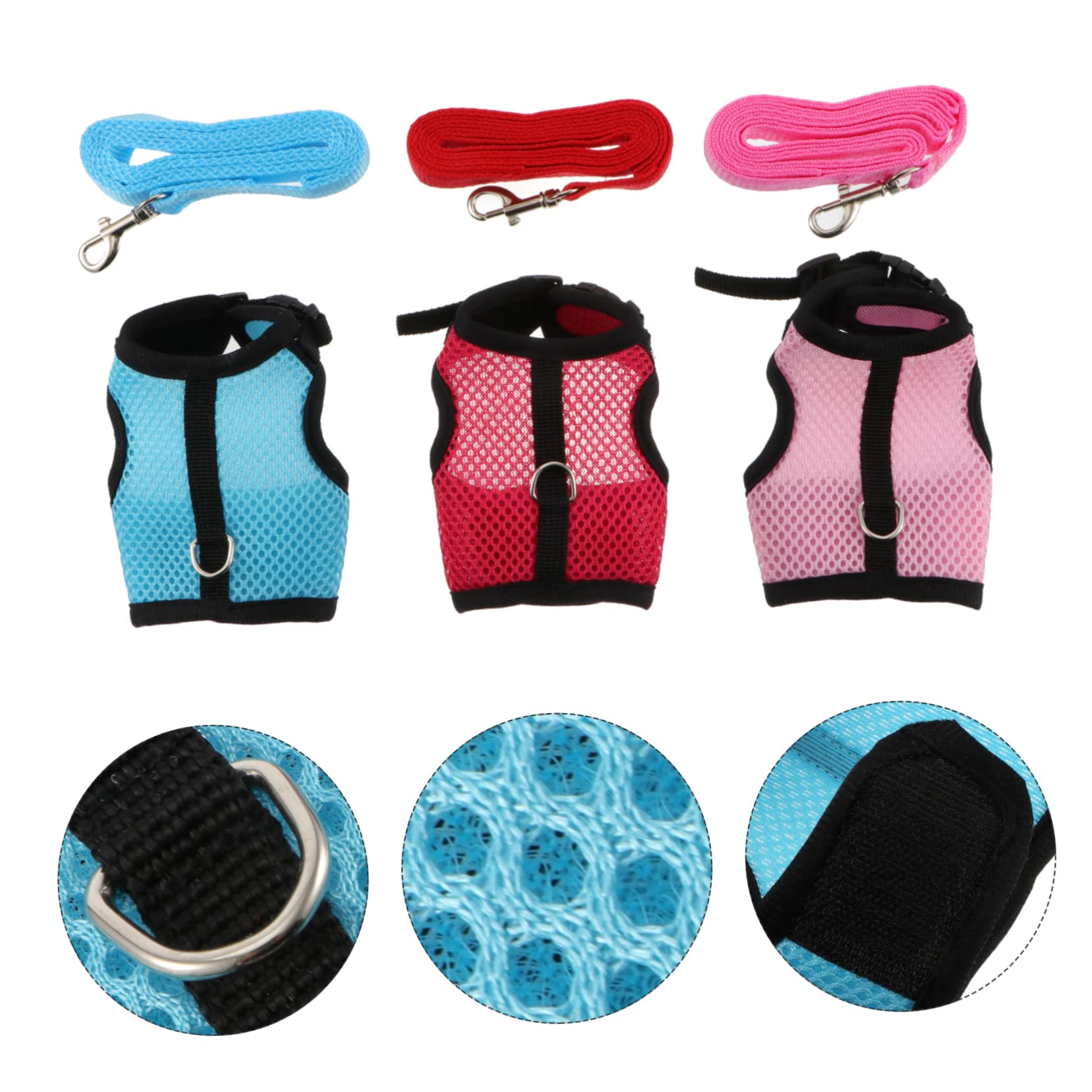INOOMP 2 Pz guinzaglio di cavia slip di coniglio per bambini furetto imbracature per criceti bunny rabbit guinzaglio per piccoli animali pettorina per coniglio con rete