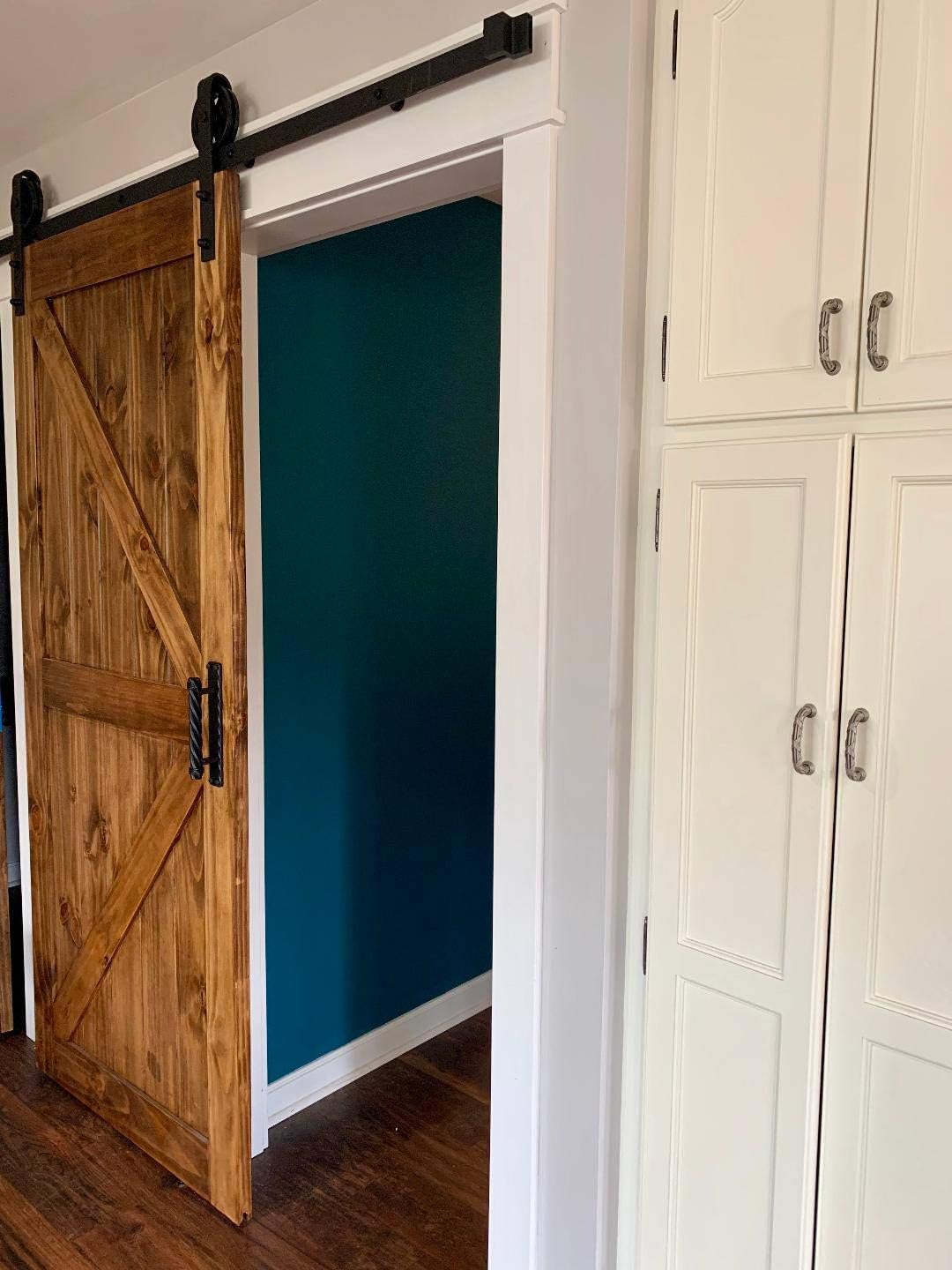 Barn Door Handle, Rustler #1, Rope-like Door Pull, Gate Pull Handle, Dark Bronze