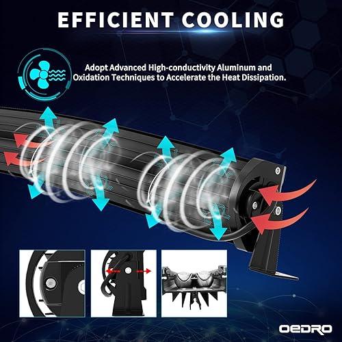 Miniatura 5 de OEDRO LED Light Bar Curved 22" (24" with Mounting Bracket) 400W Spot Flood Combo Led Work Light with Wiring Harness, IP68 Off Road Driving Lamp Fit