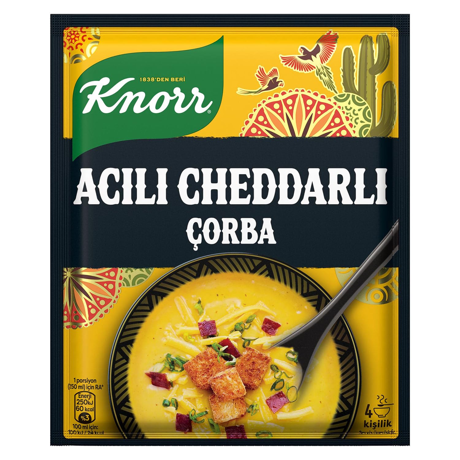 Knorr Acılı Cheddarlı Çorba 4 Kişilik 74g