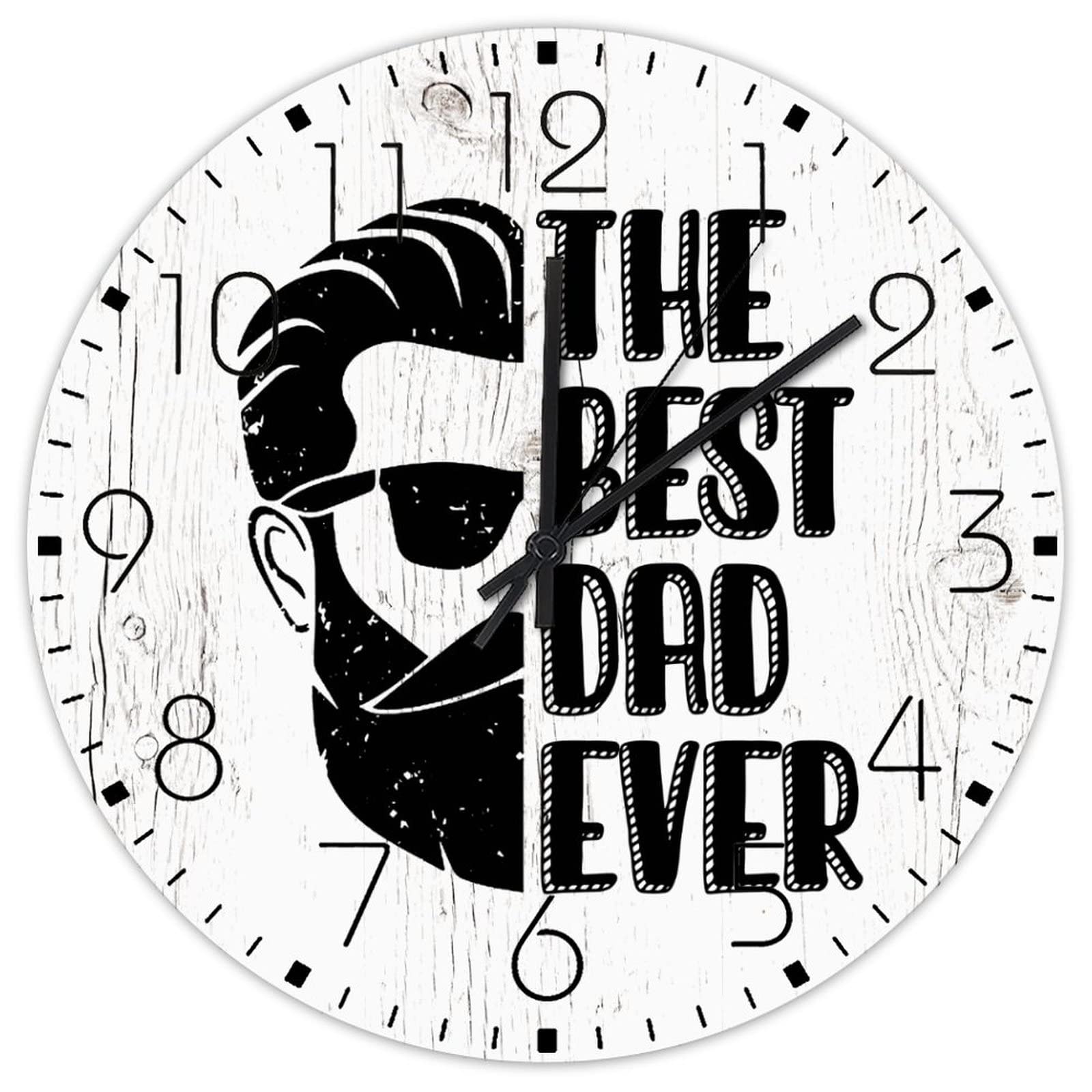 Horloge murale en bois rustique 38cm silencieuse pour chambre