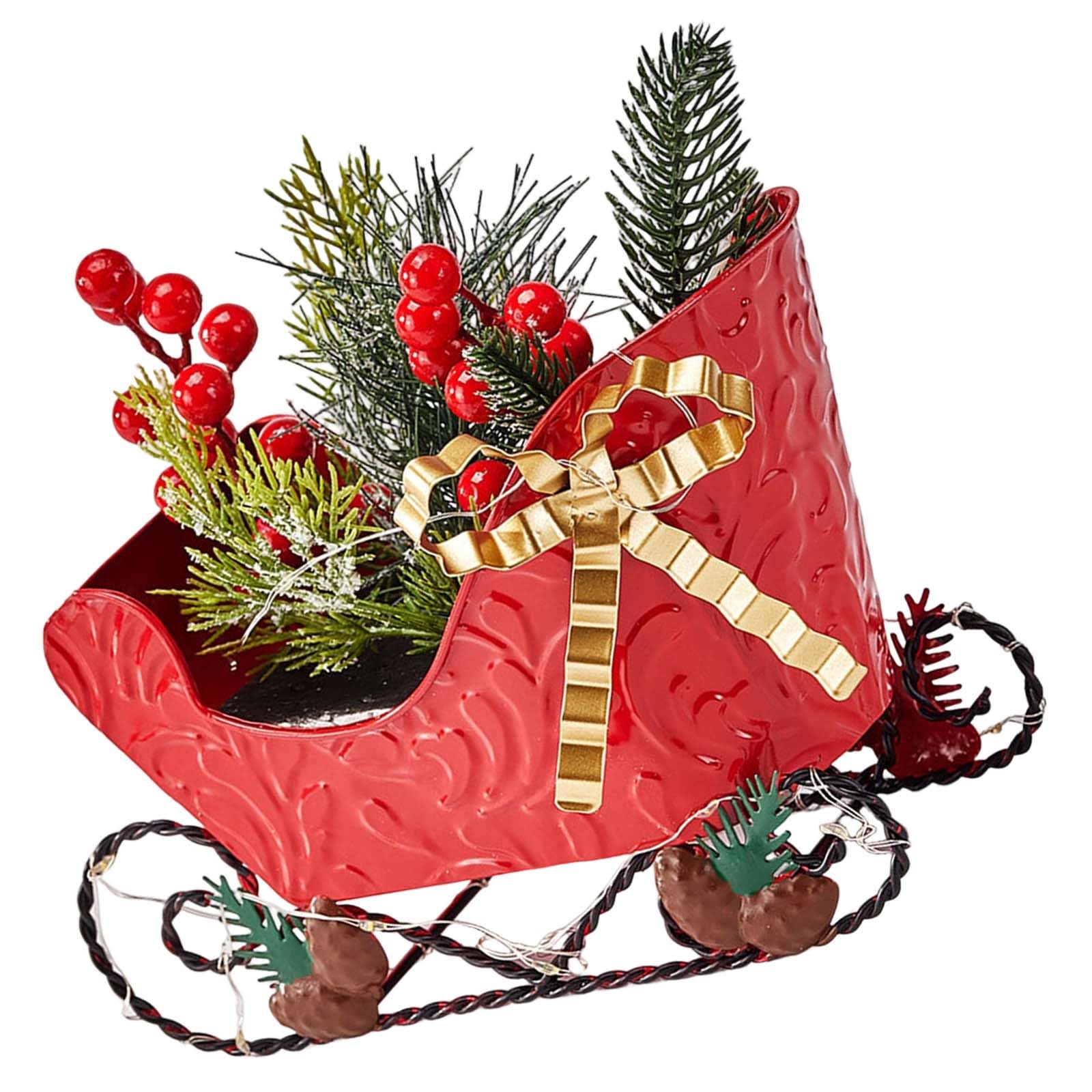 Traîneau de fer de Noël pour une décoration de table magique en famille