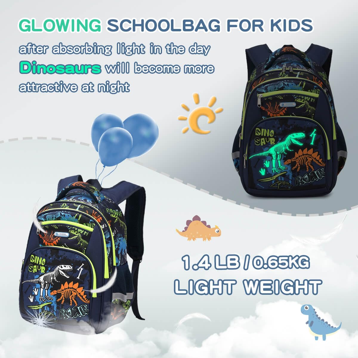 Cusangel Kinderrucksack Mädchen Jungen Teenager Schulrucksack, Ergonomischer & Anpassbarer Schulranzen, Wetterfester Rucksack Kinder mit Brustgurt, 20L, 41 x 29 x 15 cm