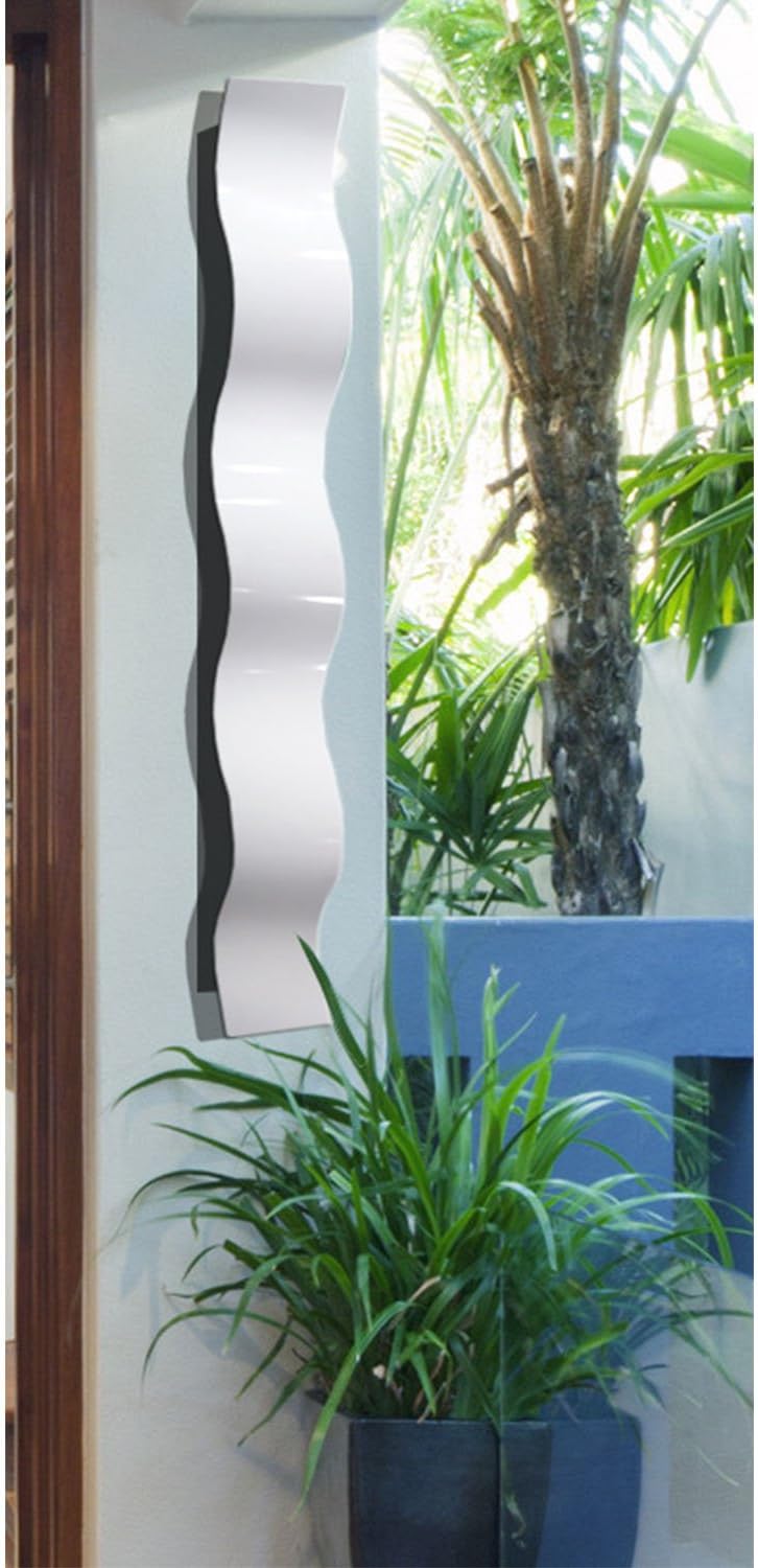 Essence of Simplicity 6" x 46" White Waves 3D Metal Wall Art Contemporary Abstract Sculpture, Timeless Appeal & Sophistication, Transform Your Space by Artist Jon Allen Statements 2000