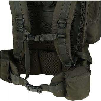 Epic Militaria MIL-TEC 55L Tactical Commando Military Army Rucksack Hiking Pack in Black, Olive and Flecktarn Camo (Internal Frame)