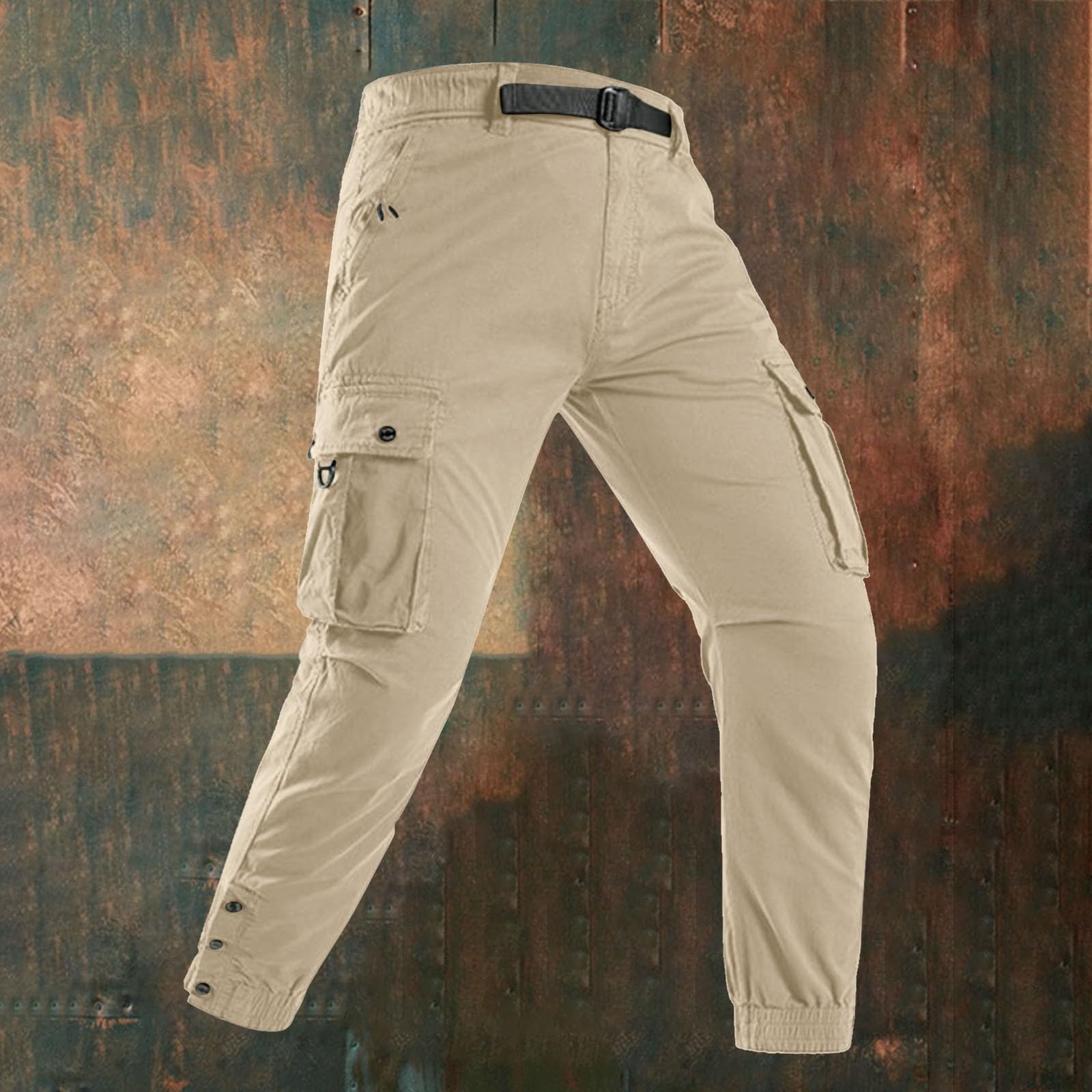 Pantalones Cargo Informales de Color Liso, Pantalones utilitarios de Moda con Bolsillos para Uso Diario y Actividades al Aire Libre.