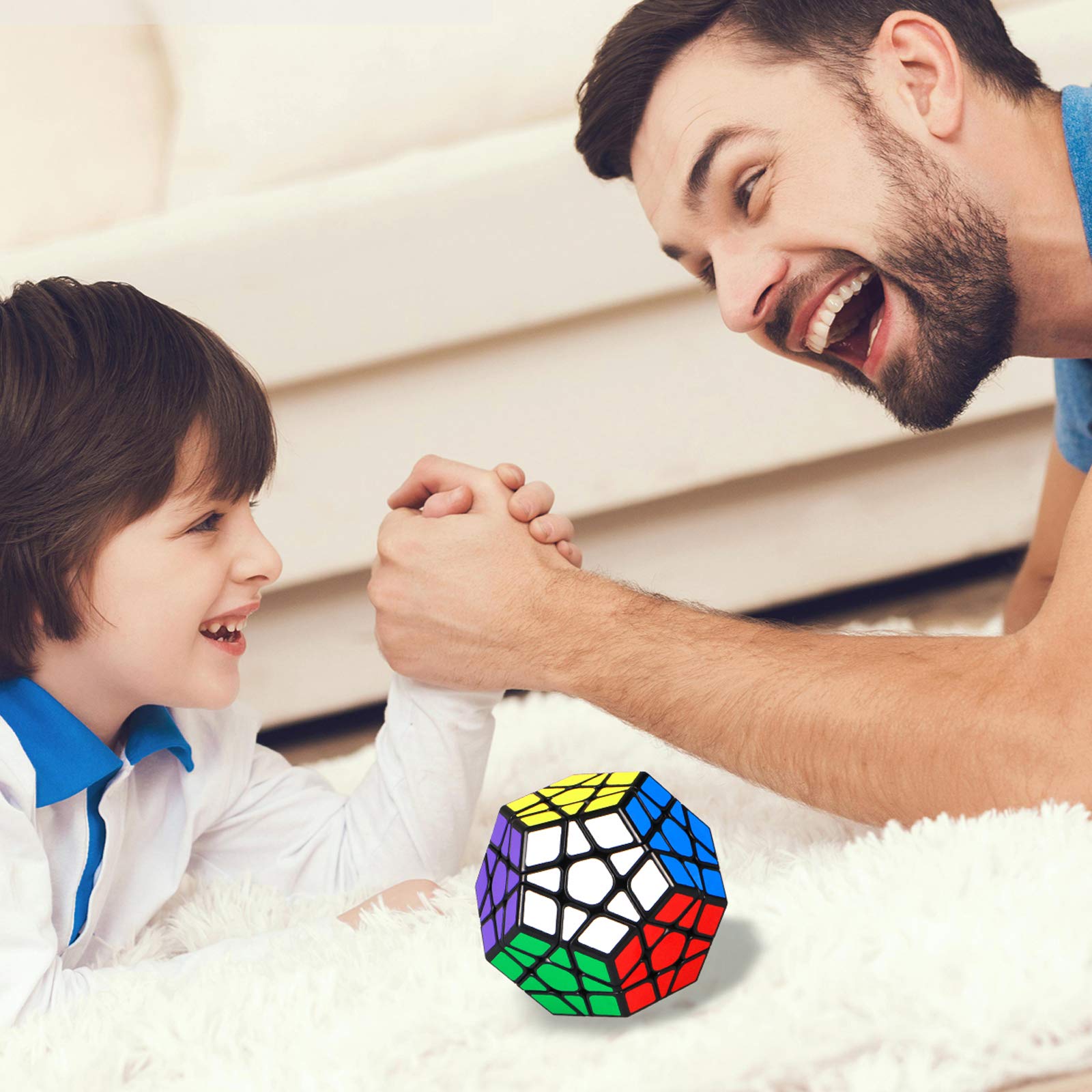 Cubo Megaminx 3x3, Dodecaedron Speed Cube 3x3, Cubo Magico 3x3 di Veloce e Liscio, Regalo di Natale per Bambini & Adulto (Nero)