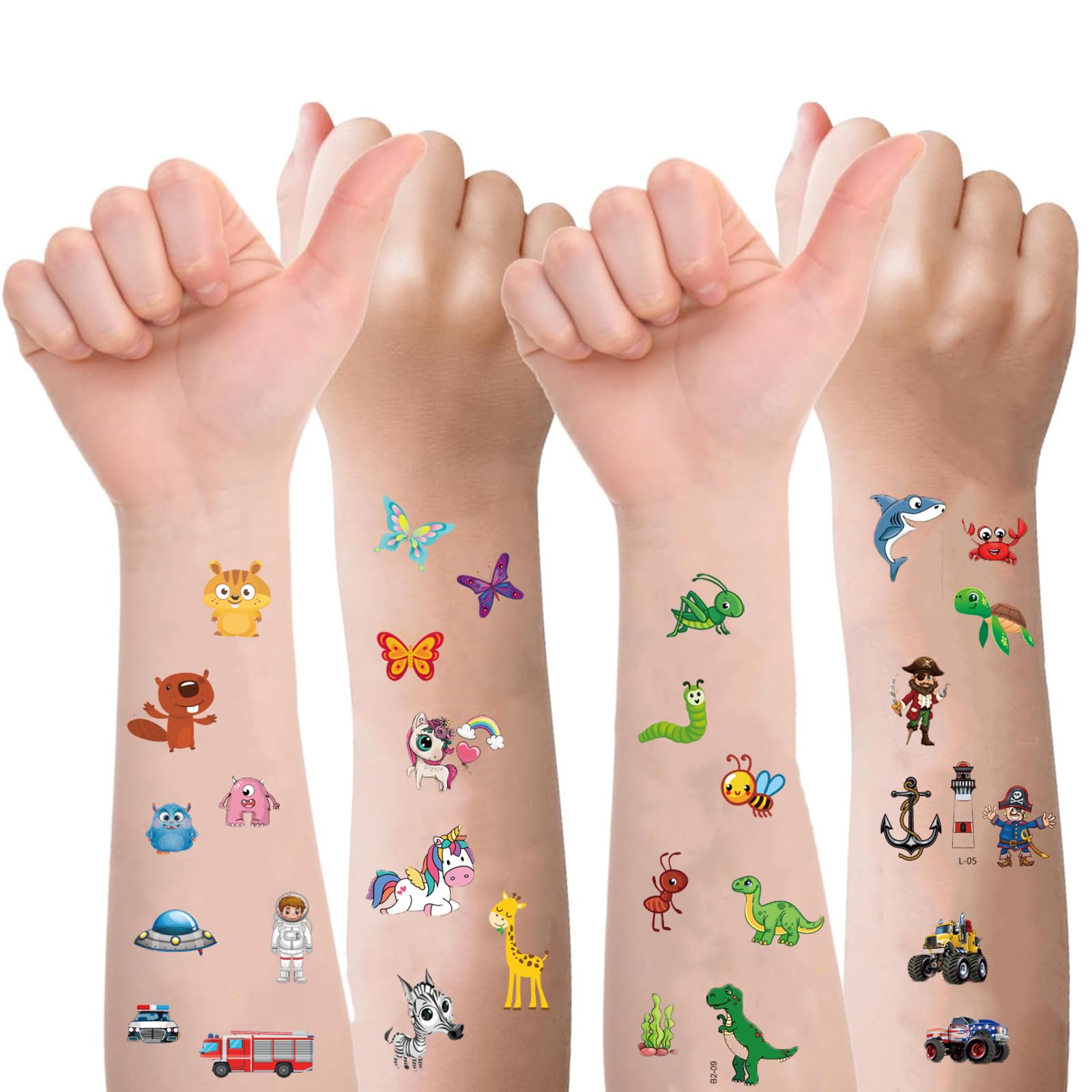 Fhlbestyu Tatuajes Temporales Niños 350+, Tatuajes Niñas Unicornio Sirena Mariposa Regalo de Decor Fiesta Para Niños Tattoos Infantiles Regalos de Fiesta Cumpleaños Impermeables