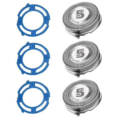 SH50 Cabezales de repuesto para afeitadoras 5000 S5160, S5210, S5205 y S5370, cabezales de repuesto para 5000, paquete de 3 piezas