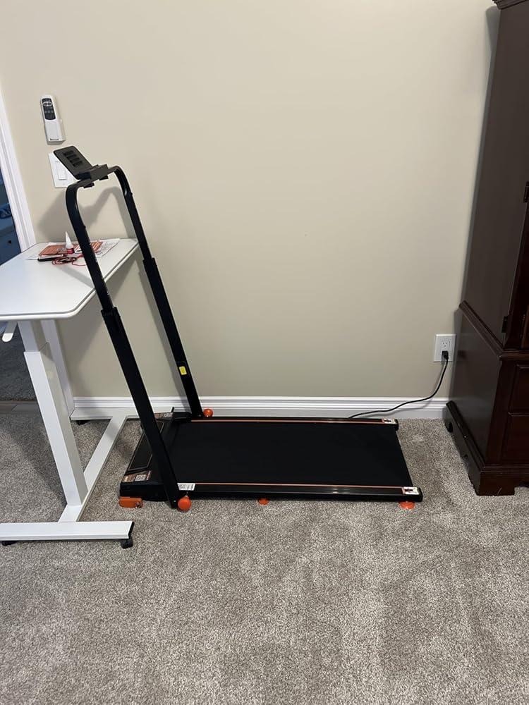 Walking Pad Treadmill with 12% Incline &  Adjustable Height , 4 in 1 Folding Under Desk Treadmill