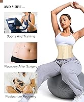 Vista 7 de Entrenador de cintura para mujer, corsé de látex para cintura