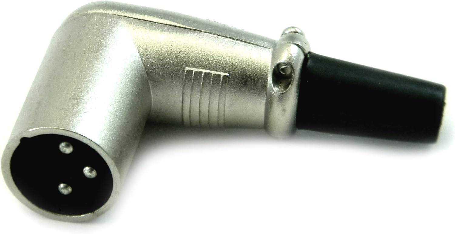 右角度スタイル3ピンXLRオスマイクコネクタ