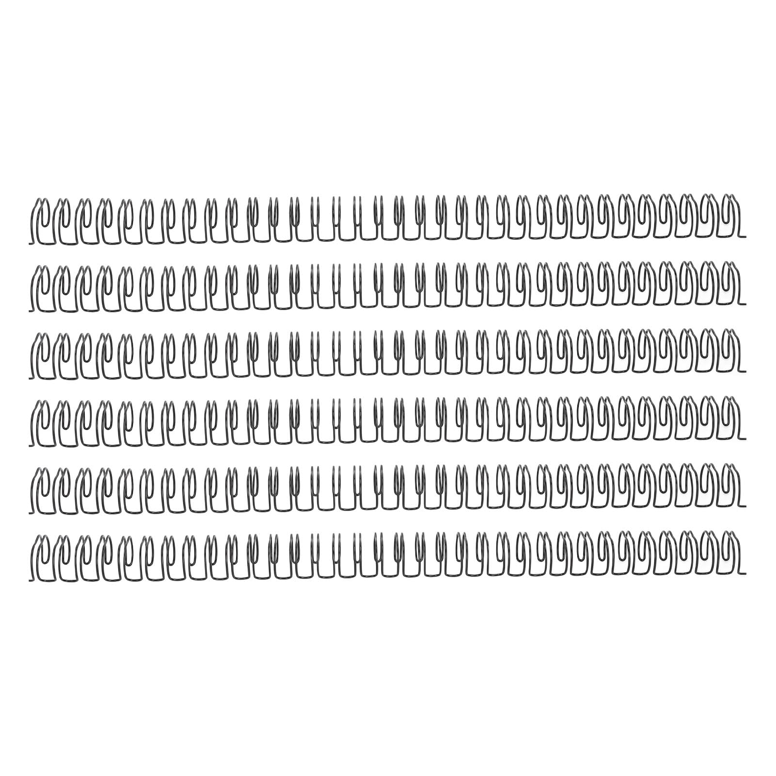 FTVOGUE Doppelösen-Drahtbinderücken, 50 Stück, 19 Mm Durchmesser, 34 Schlaufen, Teilung 3:1, 180 Blatt Kapazität für A4-Bürodokumente (BLACK)