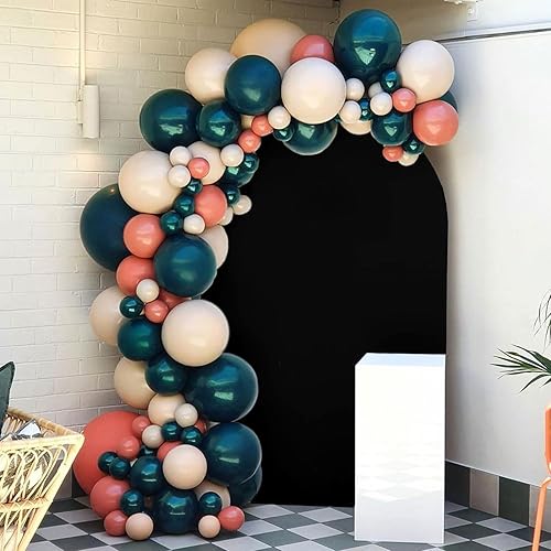 Miniatura 3 de FUHSY Cubierta de arco de boda, cubierta de arco de color dorado, tela de elastano de 4 pies para telón de fondo de arco, parte superior redonda,