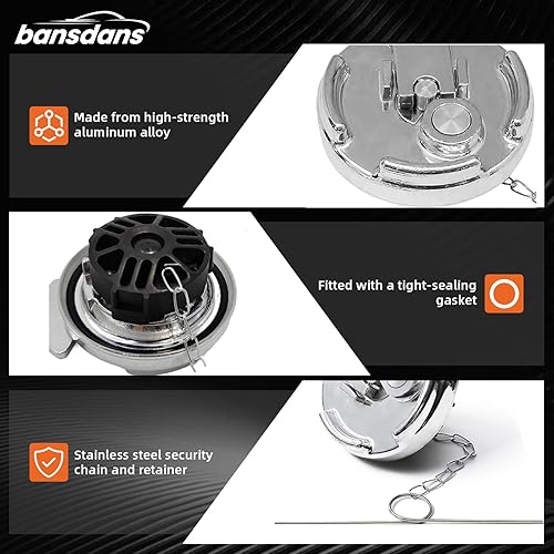 Miniatura 4 de 2 tapas de combustible diésel 11-04859-100 de 4 pulgadas, tapa de tanque de combustible diésel de aluminio para camiones Peterbilt 330, 379, 389,