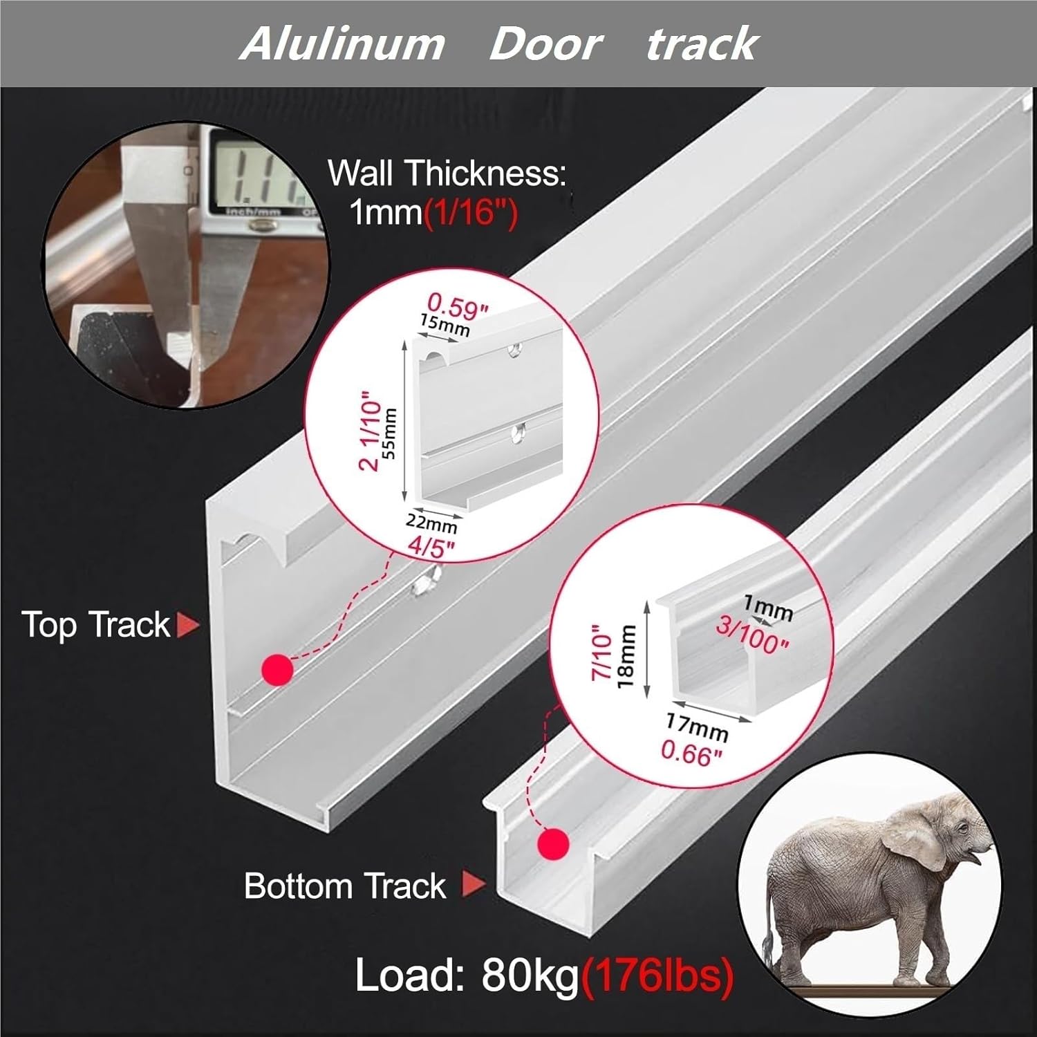 36 32 38 40 42" Concealed Sliding Barn Door Hardware Kit,Heavy Duty Hidden Barn Door Track System for Interior Wooden Doors, Quiet Smooth Slide Cut to Size(L-36.2in/92cm)