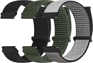 [Acortjl] Watch Band 18mm 20mm 22mm Quick Release Nylon Sport Loop Watch Band Adjustable Breathable Replacement Strap for Women Men 3 Pack