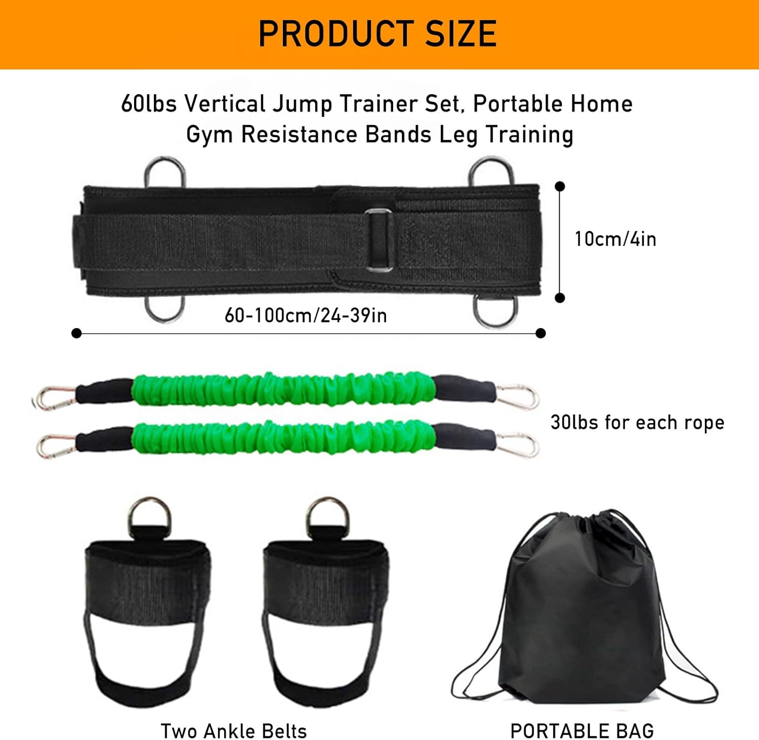 Leg Training Equipment, Vertical Jump Trainer Helps to Improve Strength Agility Explosive on Lower Body Suitable for Basketball Tennis Football Boxing Volleyball Running Men and Women