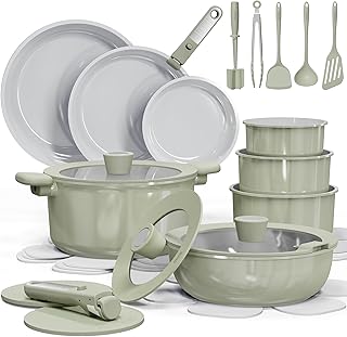 TS CAROTE 27pcs Ceramic Cookware