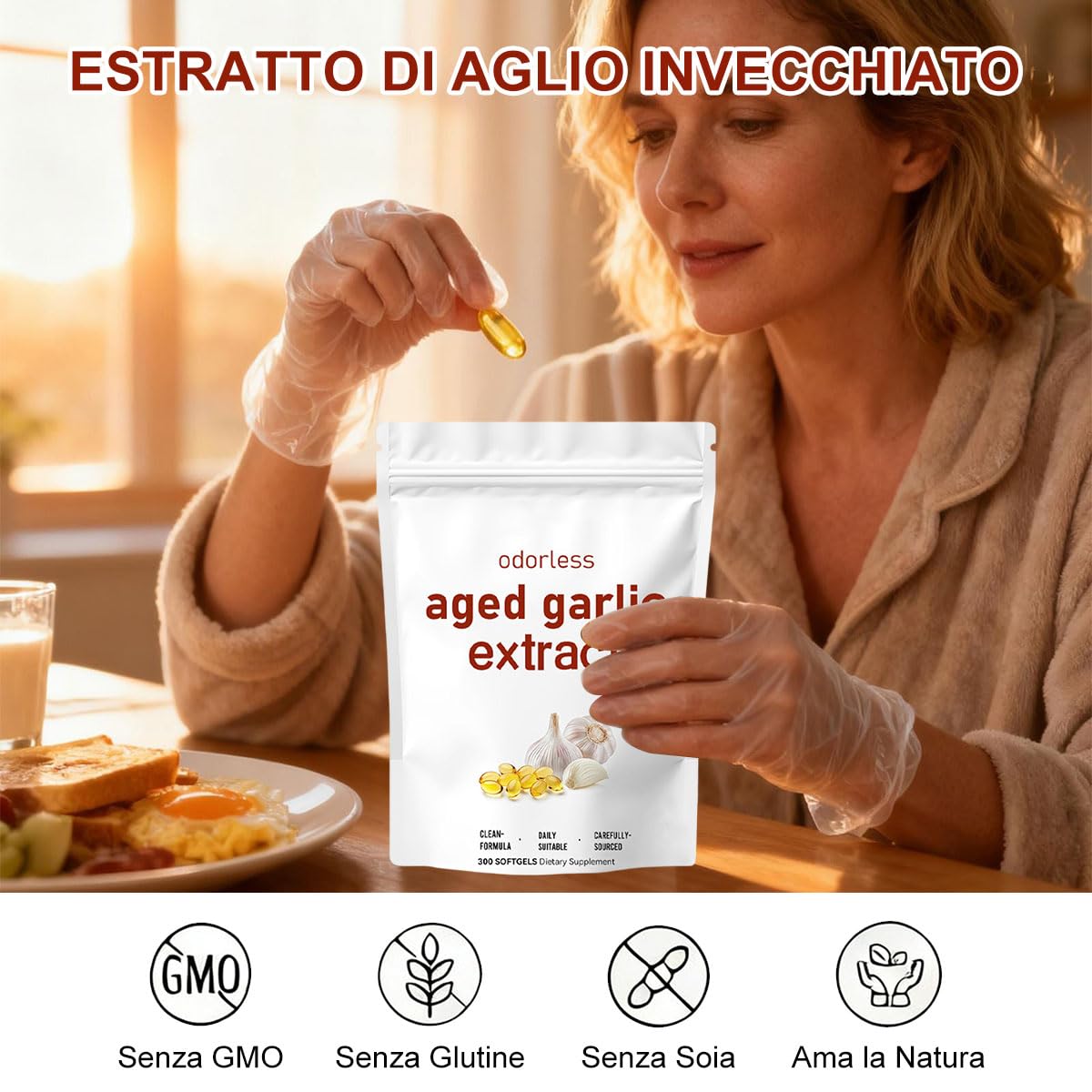 Vitaris Aglio Invecchiato,2026 Aglio invecchiato 24 mesi,Estratto di Aglio Invecchiato Inodore,Aged Garlic Extract,Vegetariano,Ingredienti Naturali