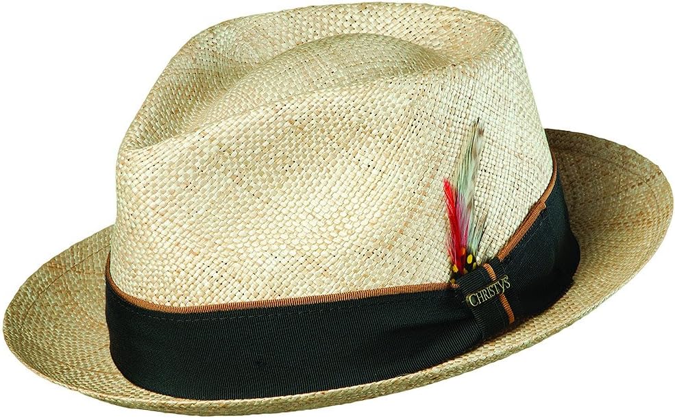 CHRISTYS' CROWN COLLECTION Men's Bao Fedora Hat,Brown,M