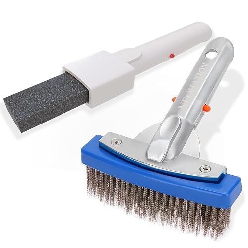 Pool Pumice Stone and 5 inch Stainless Steel Pool Brush