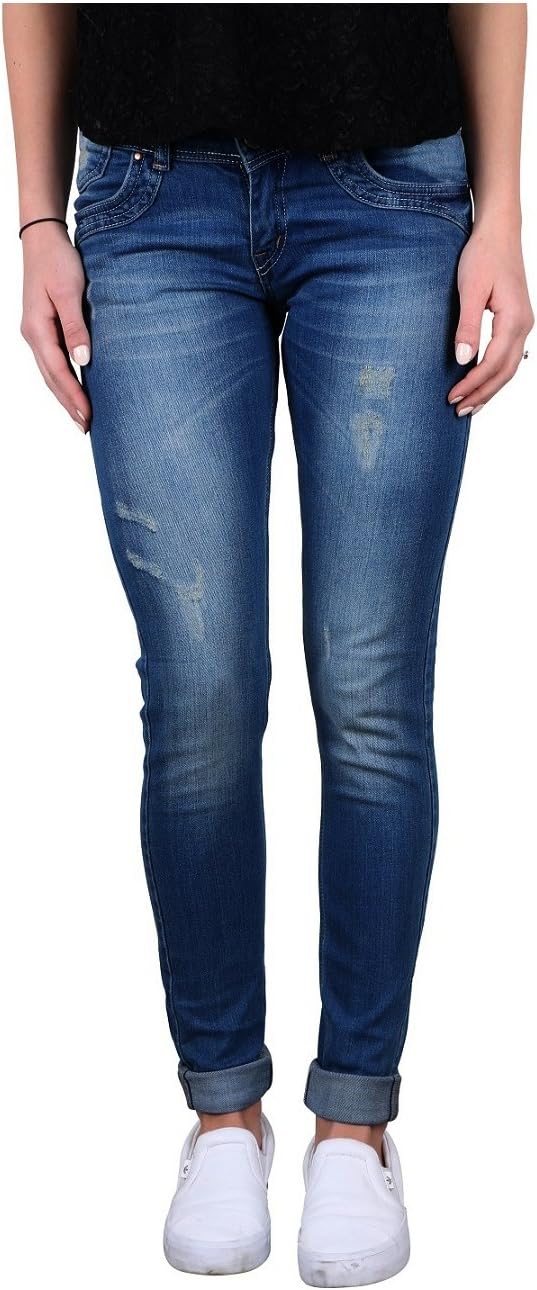 Toni Ellen Women's Blue Stoned Style Jeans