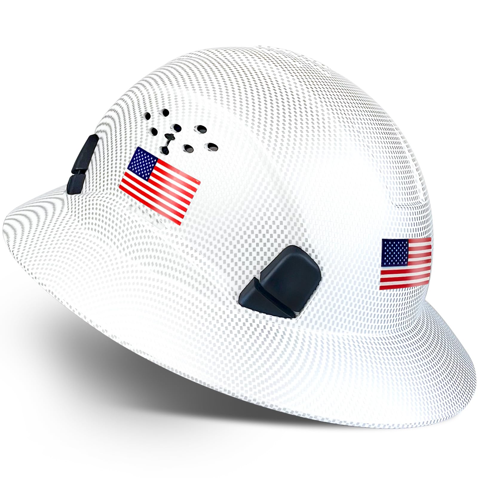 SAFEBUILDER Full Brim Hard Hats Construction Hardhats Safety Helmet Vented Adjustable Lightweight Sunshade Work Caps Industrial Head Protection ANSI Approved