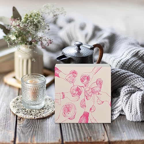 Miniatura 3 de Letreros de madera de bar, letreros de bar para decoración de bares del hogar, decoración de carrito de bar, letreros de madera rosa de moda para