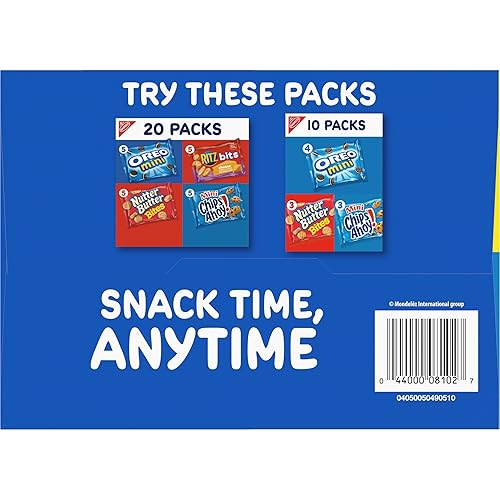 Miniatura 16 de Nabisco - Paquete variado de galletas y dulces, dulces SOUR PATCH Kids, OREO Mini y Mini CHIPS AHOY!, 30 paquetes de aperitivos