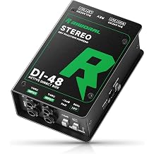 Direct Box with Dual 1/4  High-Impedance Stereo Inputs Di Boxes Support For Guitar/Bass Instruments Premium Direct Injection Active Di Box For Thru & XLR Outputs Active Di Box