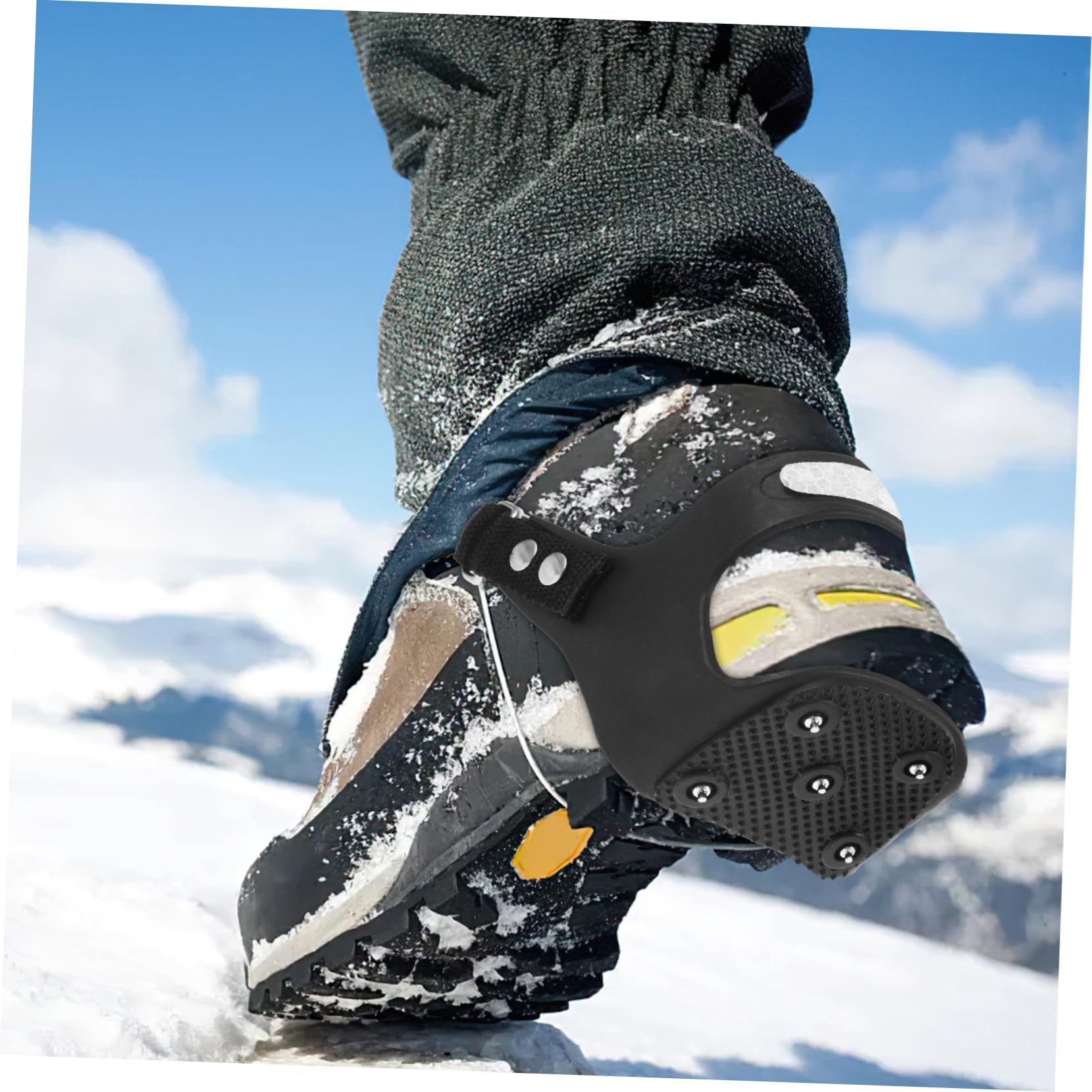 1 Paia 5 Inverno Trazione Sul Ghiaccio Impugnature Per Scarpe Da Trekking Ramponi Da Ghiaccio Punte Da Neve Per Scarpa Presa Sicura Arrampicata Su Ghiaccio Maneggiare Viaggiare