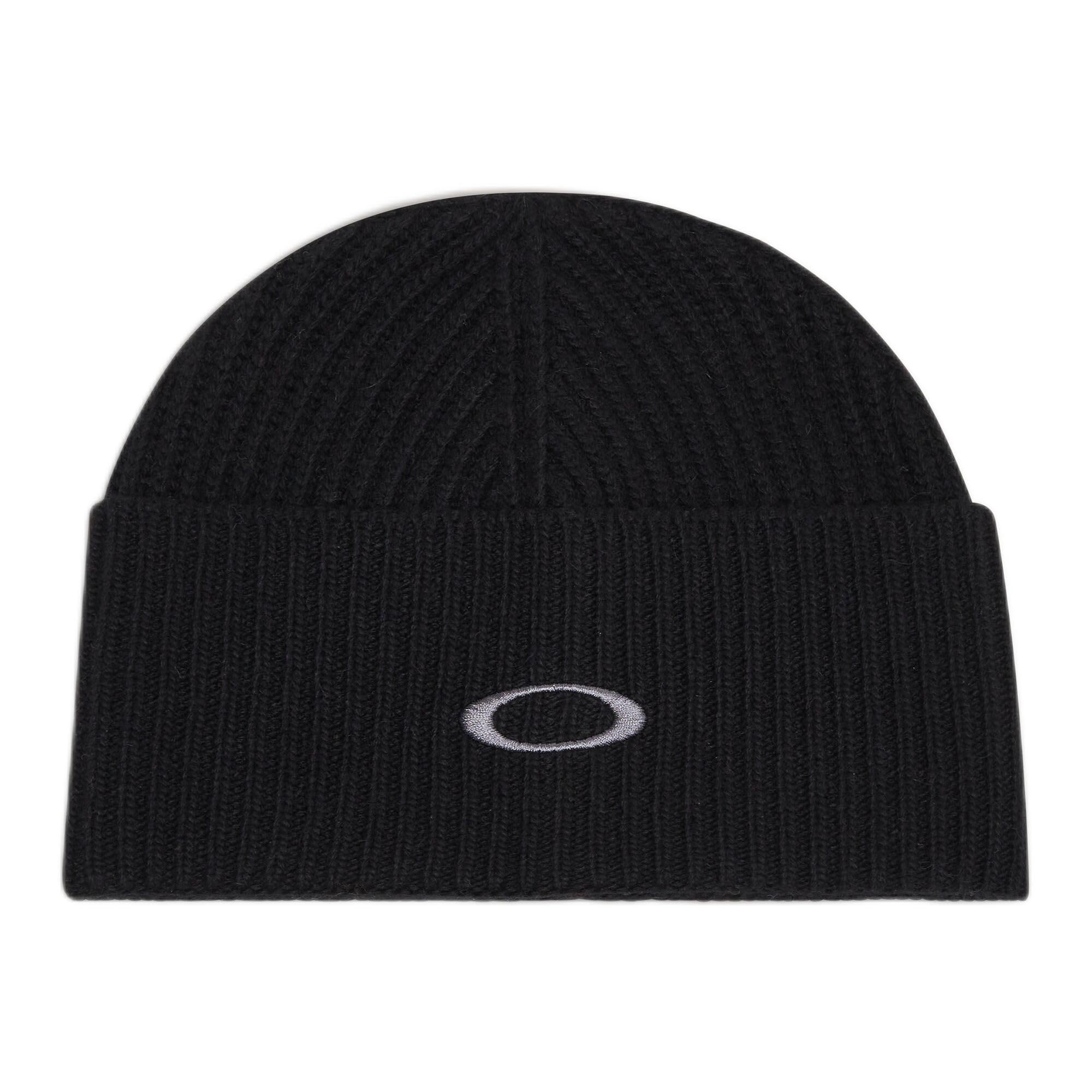 Oakley Unisex's Ellipse Ribbed Beanie Hat, Blackout, One Size