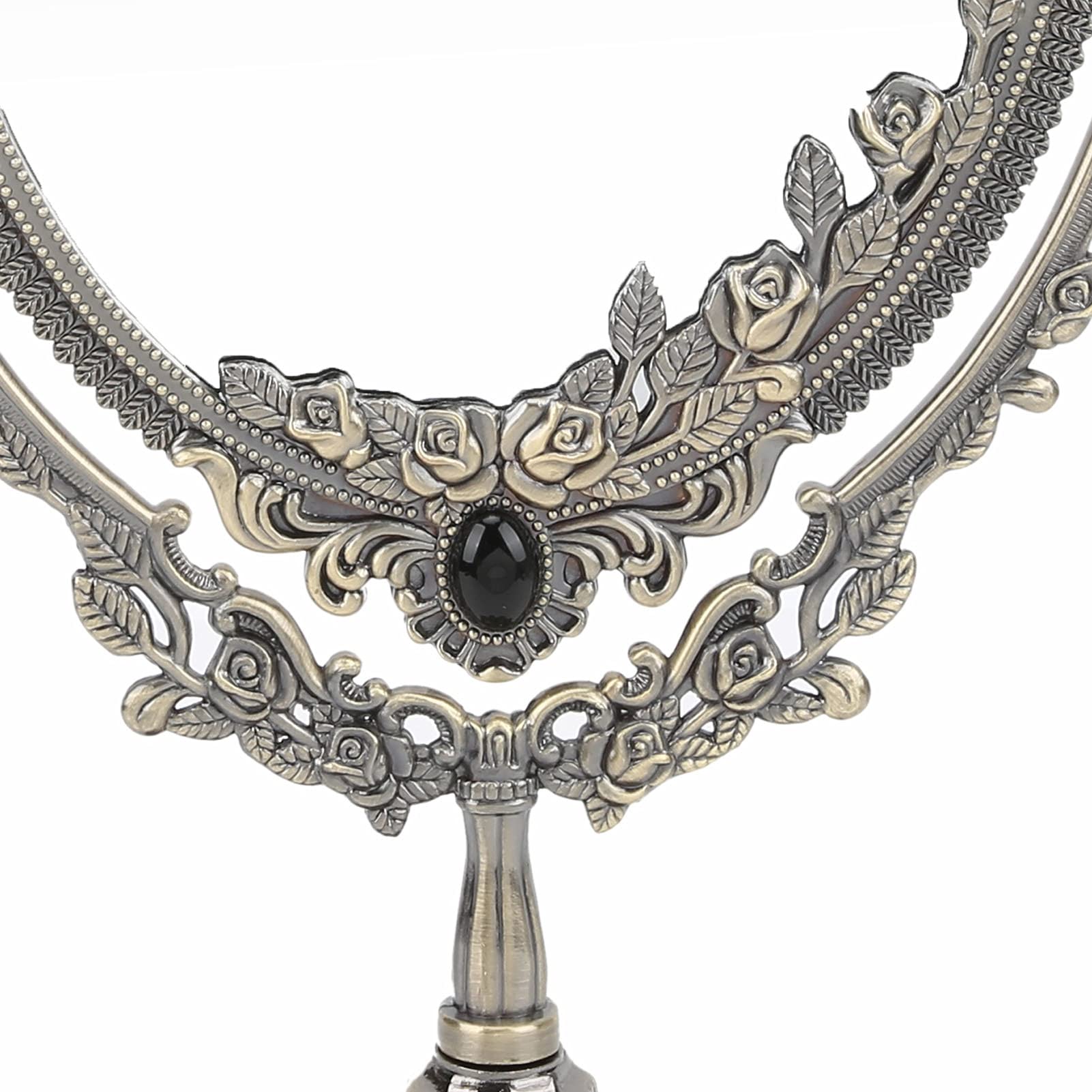 Tonysa Make-Up Mirror with 360° Rotation, Metal Antique Style (Tuba z