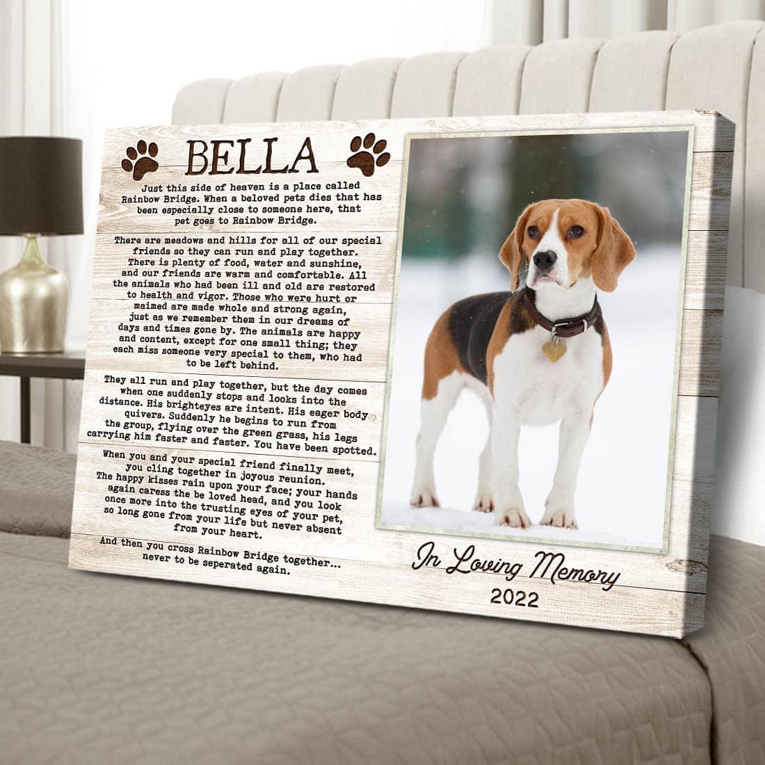 Dog Memorial Gifts, In Loving Memory Dog Canvas, Dog Memorial picture frame, Dog Remembrance Gifts, Pet Remembrance Gifts, Dog Memorial Gifts Personalized, Memorial Gift For Dog Lovers