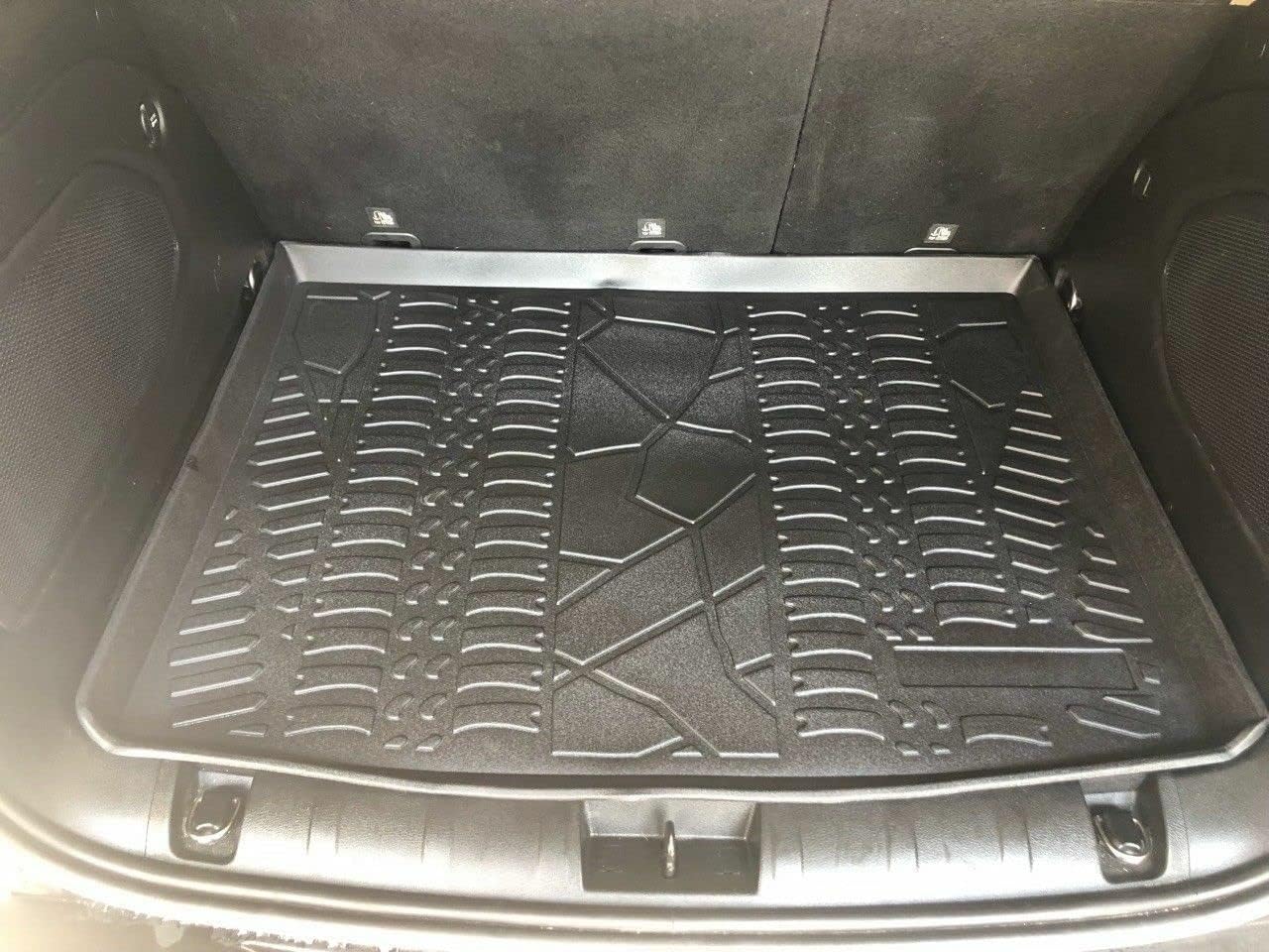 Cargo Liner - Trunk Mat for Fiat 500X 2016-2023 – Weather-Resistant Trunk Mats for Cars with Raised Lip – Non-Slip Car Trunk Mat Rubber – Easy to Install – Laser Pre-Cut Design