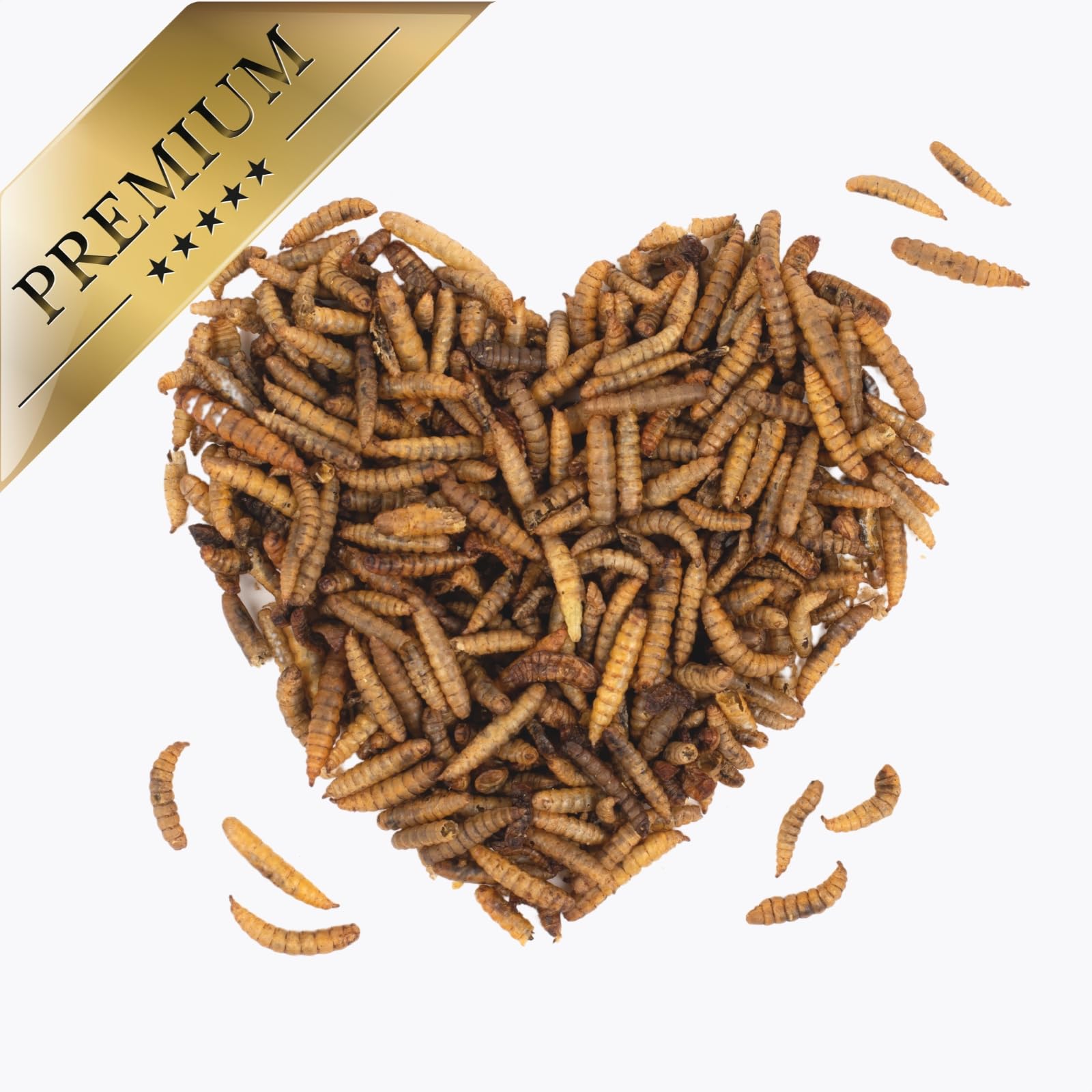 Lyra Pet® 10 kg Soldatenfliegenlarven getrocknet - Hermetia Illucens | Black Soldier Fly - wie Mehlwürmer - reich an Kalzium & Proteinen energiereiches Futter für Vögel, Fische, Nager & Reptilien