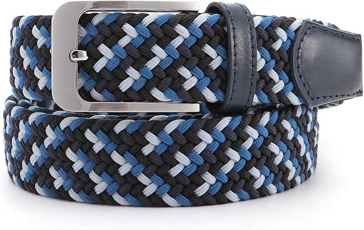 men's multicolored braided belts