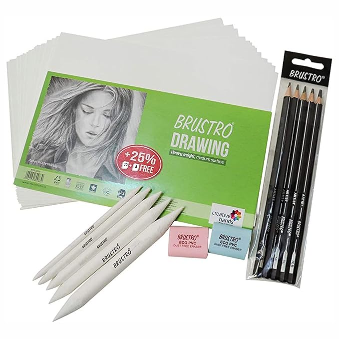 Brustro Creative Graphite Pencil Sketching Drawing Set Amazon.in