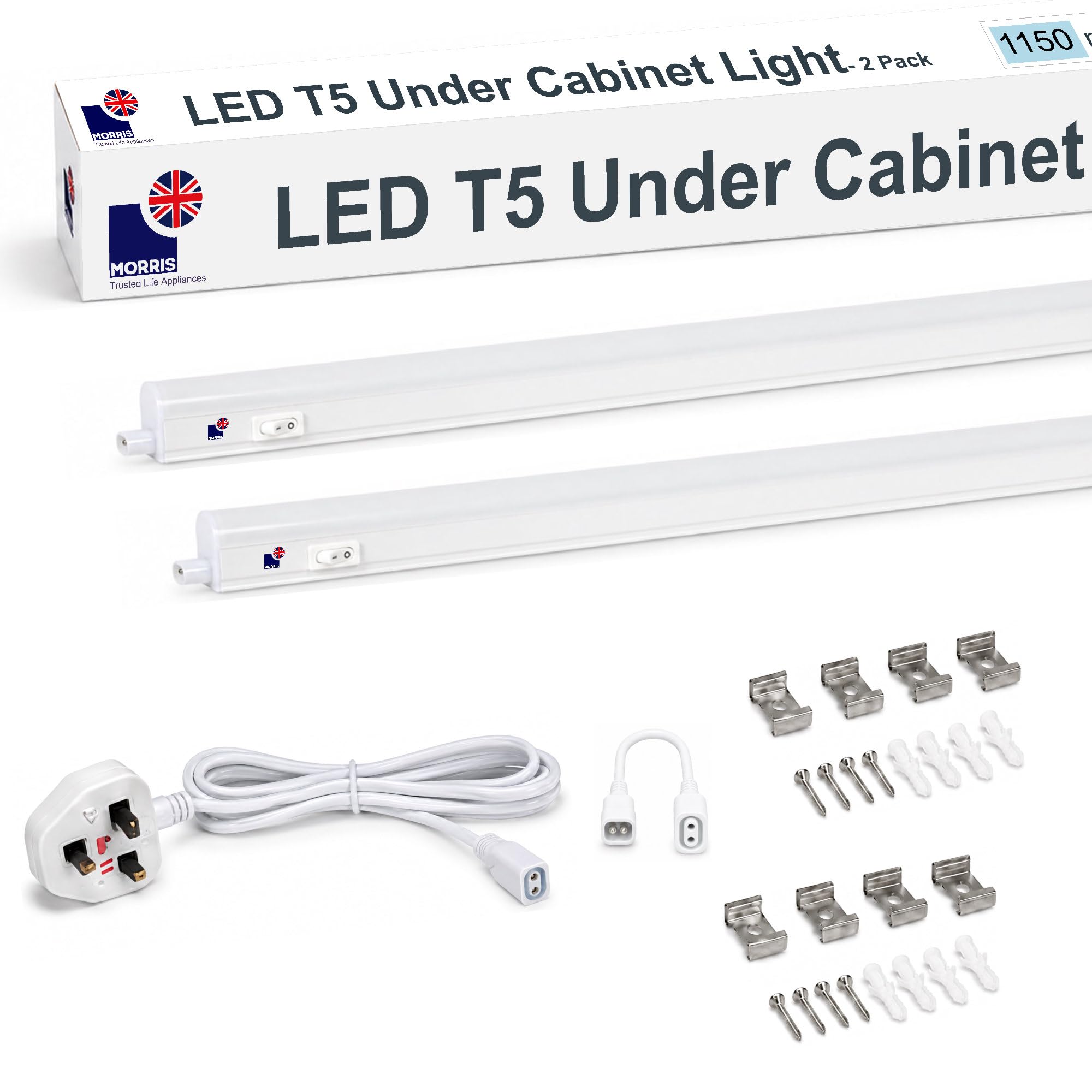 Morris LED Under Cabinet Kitchen Lighting Linkable - 6500K, 1150mm